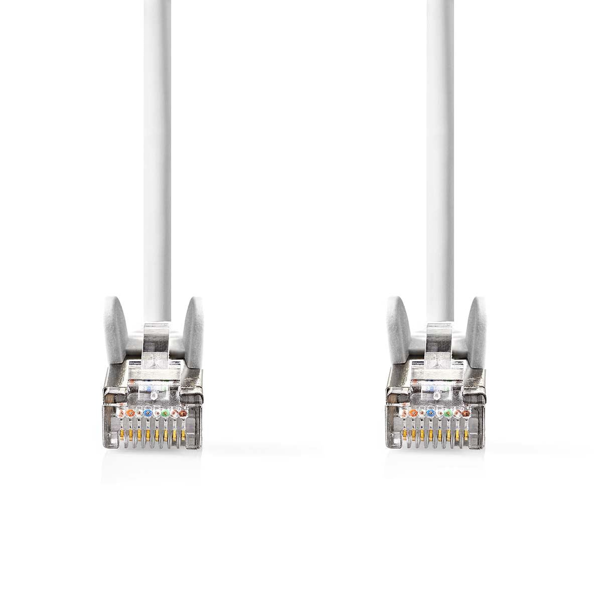 Nedis CAT5e Network Cable | SF/UTP | RJ45 Male | RJ45 Male | 0.50 m | Round | PVC | White | Envelope