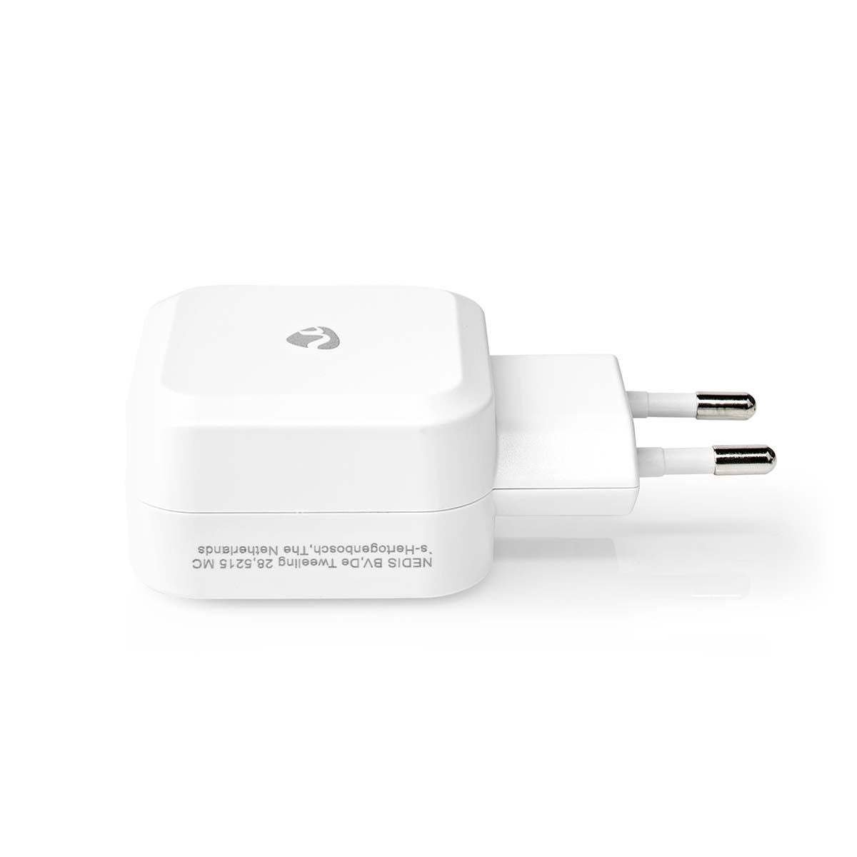 Nedis Wall Charger | 24 W | Quick charge feature | 2x 2.4 A | Number of outputs: 2 | 2x USB-A | No Cable Included | Single Voltage Output | White