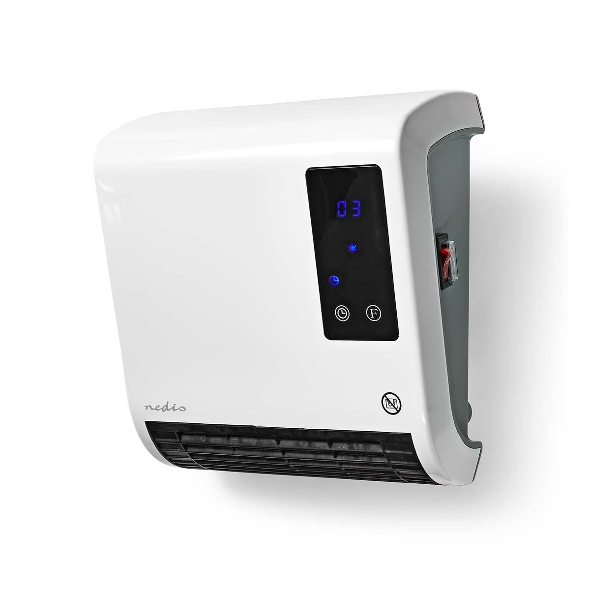 Nedis Bathroom Heater | 2000 W | Adjustable thermostat | 2 Heat Modes | IP22 | Remote control | White