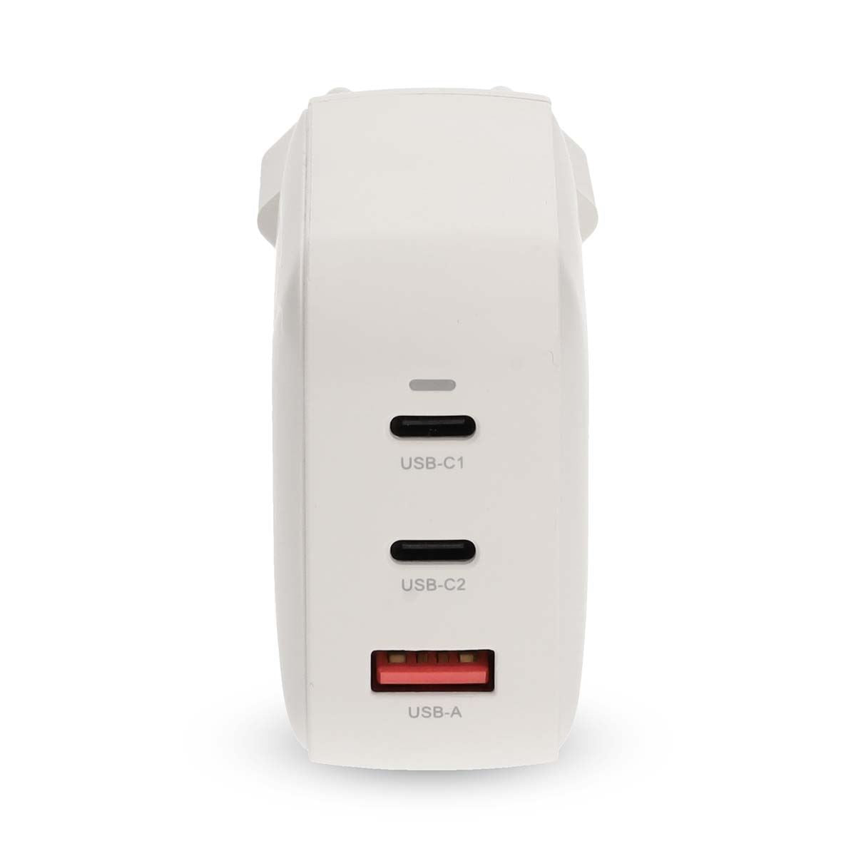 Nedis Wall Charger | 100 W | GaN | PD3.0 | Quick charge feature | 2.5 / 3.0 / 5.0 A | Number of outputs: 3 | USB-A / 2x USB-C™ | Automatic Voltage Selection | White
