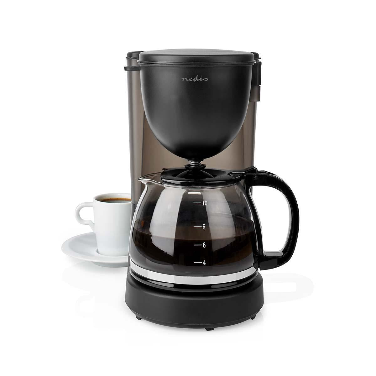 Nedis Coffee Maker | Filter Coffee | 1.25 l | 10 Cups | Keep warm feature | Black