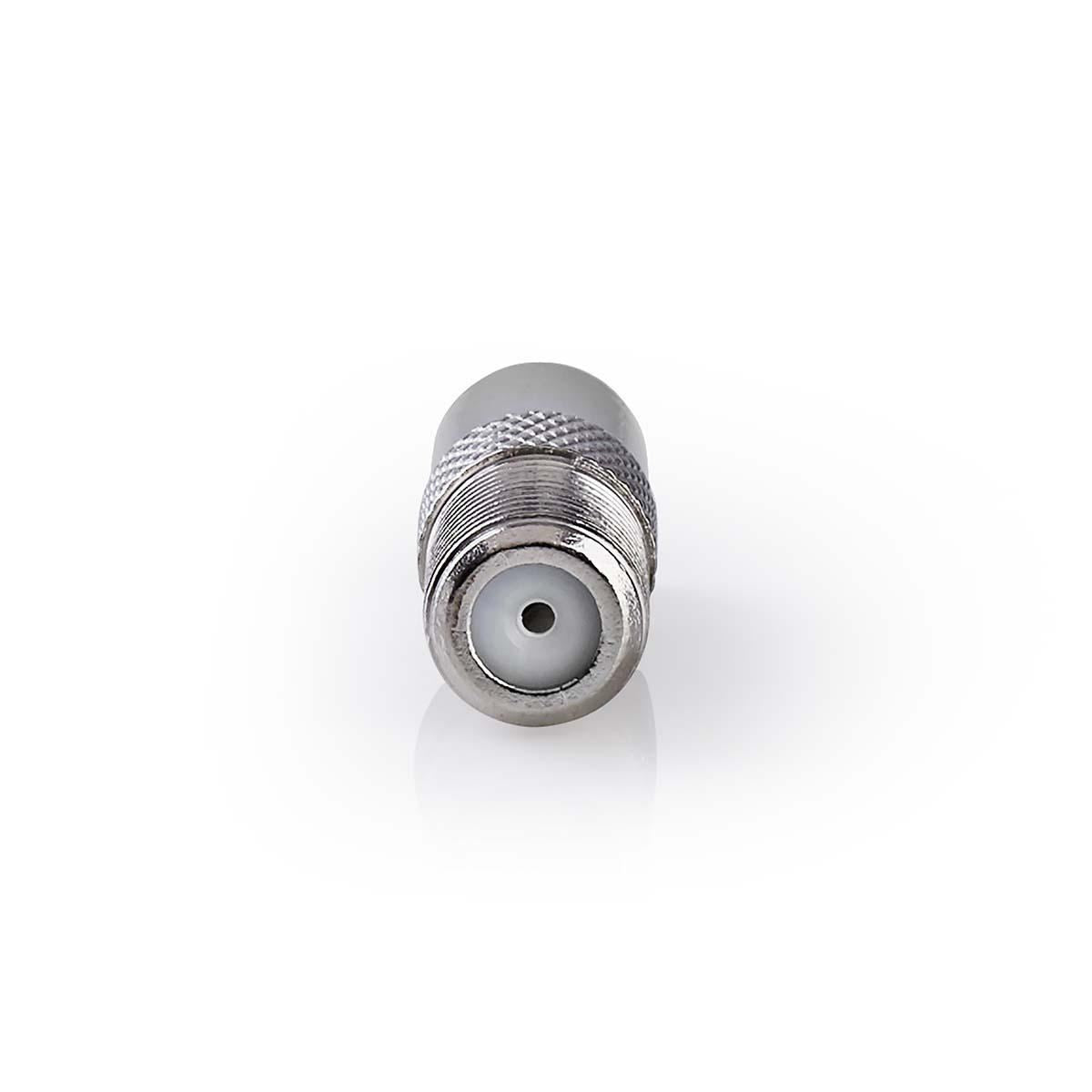 Nedis Satellite & Antenna Adapter | F Female | IEC (Coax) Male | Nickel Plated | 75 Ohm | Straight | Metal | Silver | 1 pcs | Box