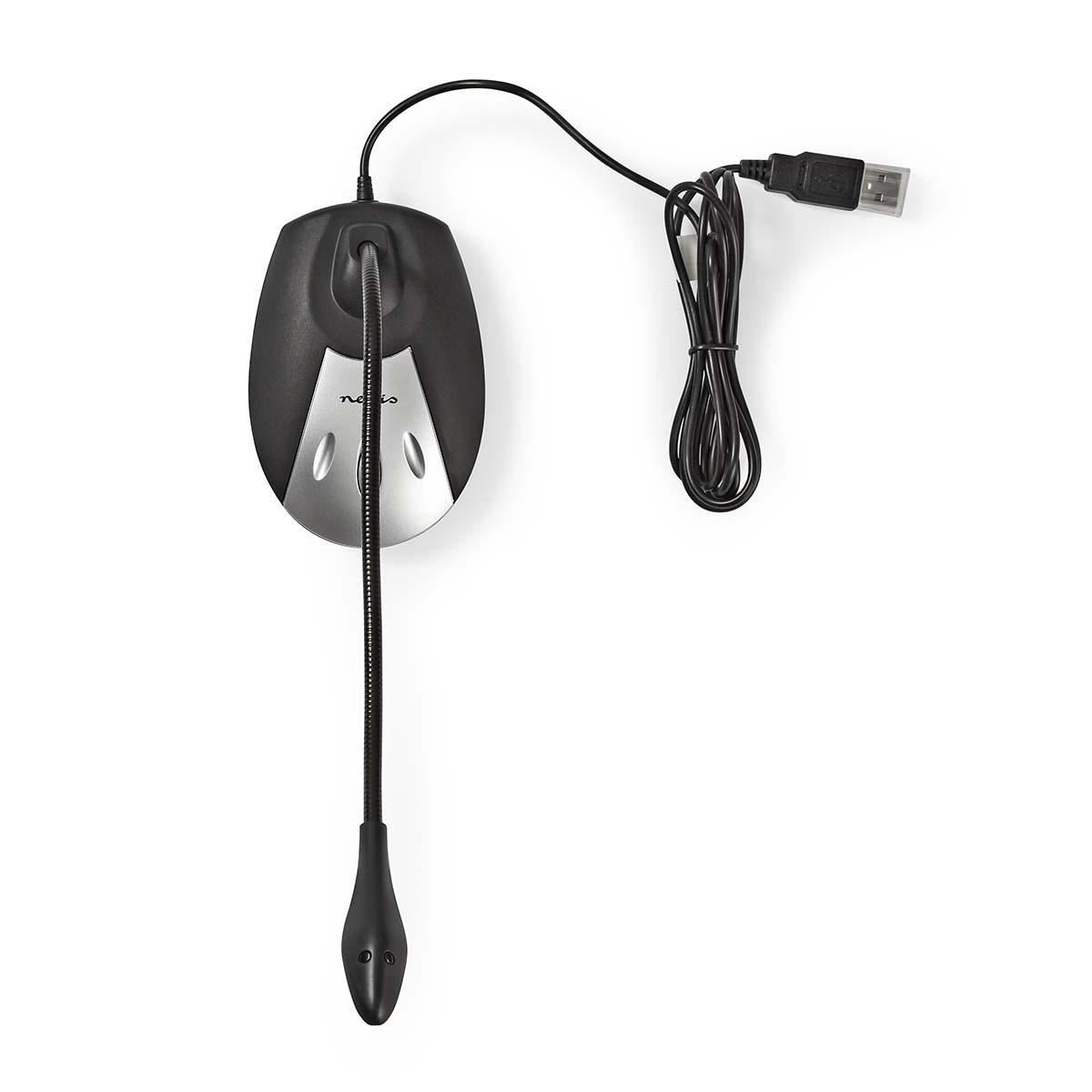 Nedis Microphone | Used for: Desktop / Notebook | Wired | USB-A Male | On/Off switch | Headphone output