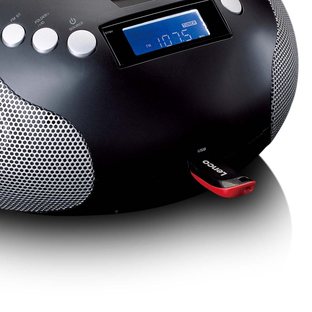 Lenco Portable radio CD/MP3 with USB and Bluetooth Black