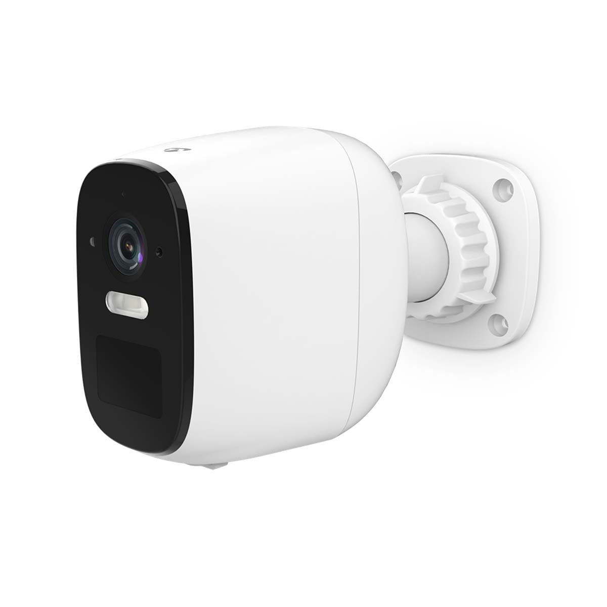 Nedis SmartLife Outdoor Camera | Wi-Fi | Spotlight | 4MP Quad HD 1440p / 2560x1440 | Pan tilt | IP66 | Max. battery life: 10 Months | Cloud Storage (optional) / microSD (not included) | 5 V DC | With motion sensor | Night vision | White