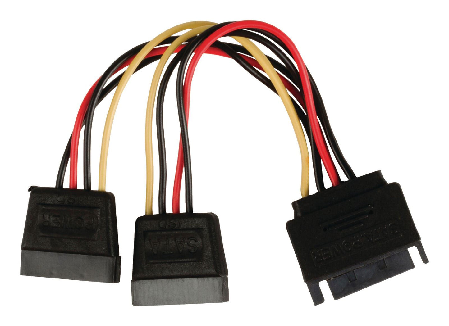 Nedis Internal Power cable | SATA 15-Pin Male | 2x SATA 15-Pin Female | Gold Plated | 0.15 m | Round | PVC | Multi Colour | Box