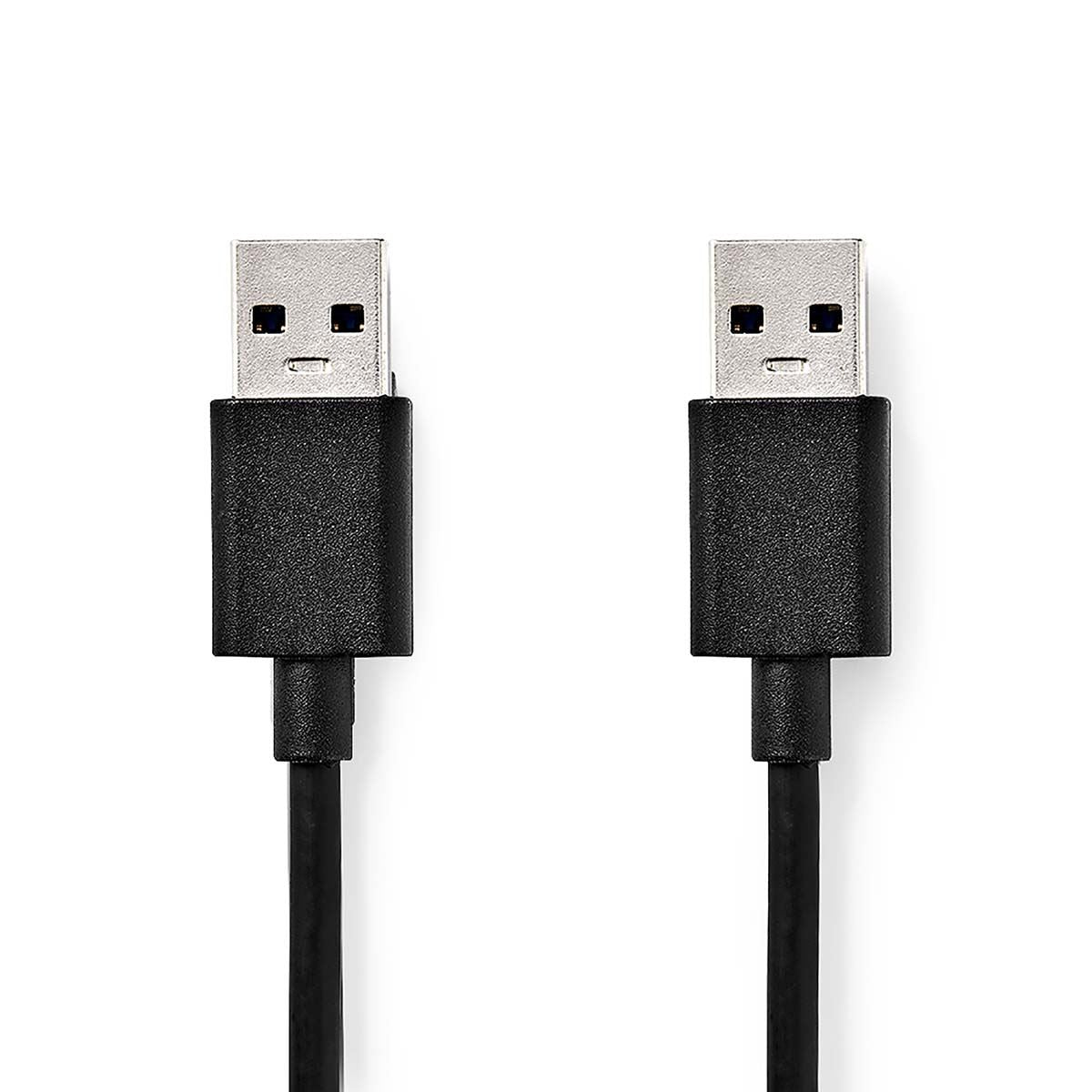 Nedis USB Cable | USB 3.2 Gen 1 | USB-A Male | USB-A Male | 5 Gbps | Nickel Plated | 1.00 m | Round | PVC | Black | Box