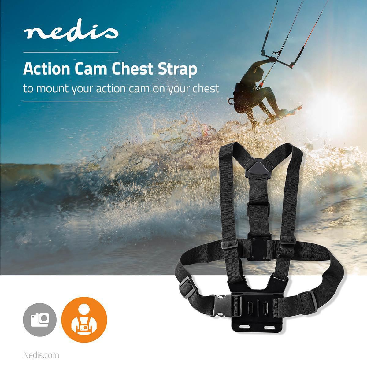 Nedis Action Cam Mount | Chest | Black
