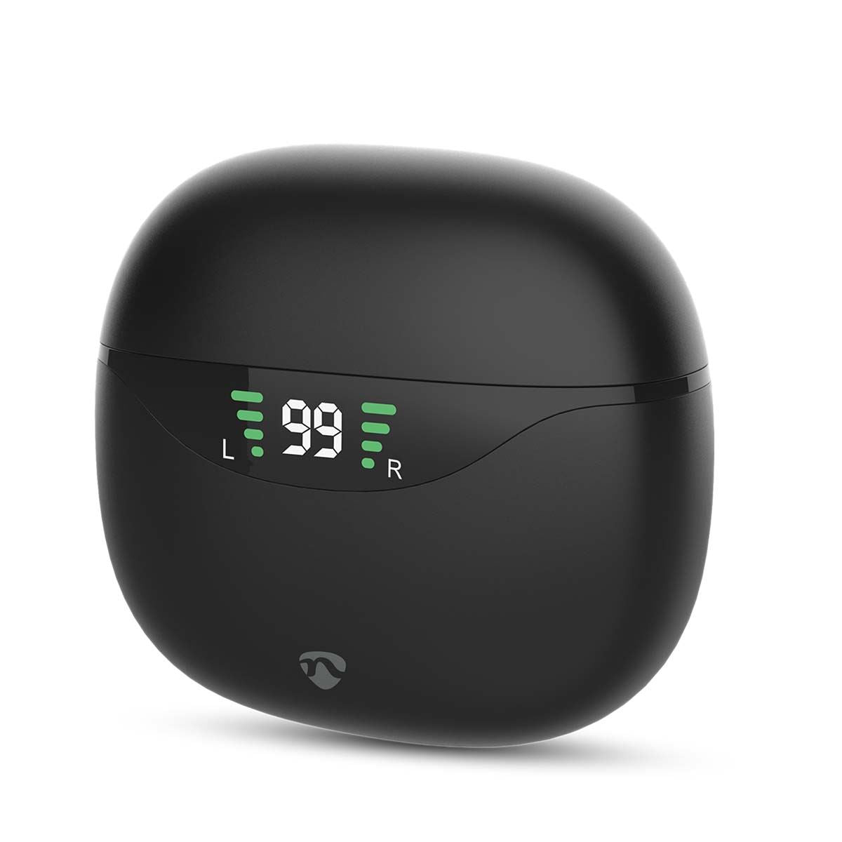 Nedis Fully Wireless Earphones | ANC (Active Noise Cancelling) | Bluetooth® | Maximum battery play time: 30 hrs | Touch Control | Charging case | Wireless charging case | Built-in microphone | Voice control support | Black
