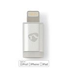 Nedis Lightning Adapter | Apple Lightning 8-Pin | USB Micro-B Female | Gold Plated | Round | Aluminium