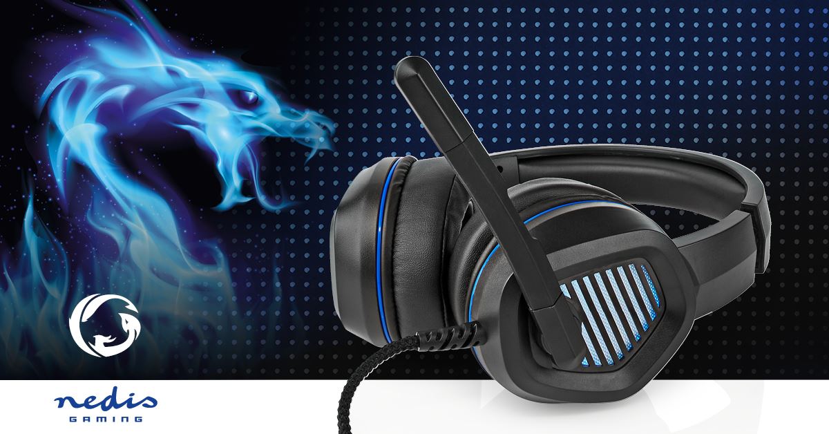 Nedis Gaming Headset | Over-Ear | Surround | USB Type-A | Fold-Away Microphone | 2.10 m | LED