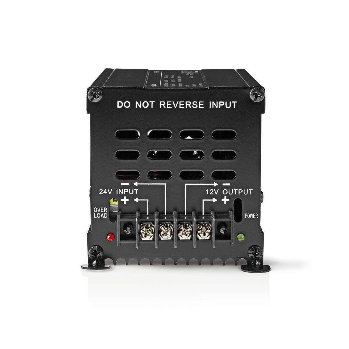 Nedis Power Converter | Car Powered | 24 V DC | 12 V DC | 240 W | Screw Terminal | Equipped with a fuse | Black