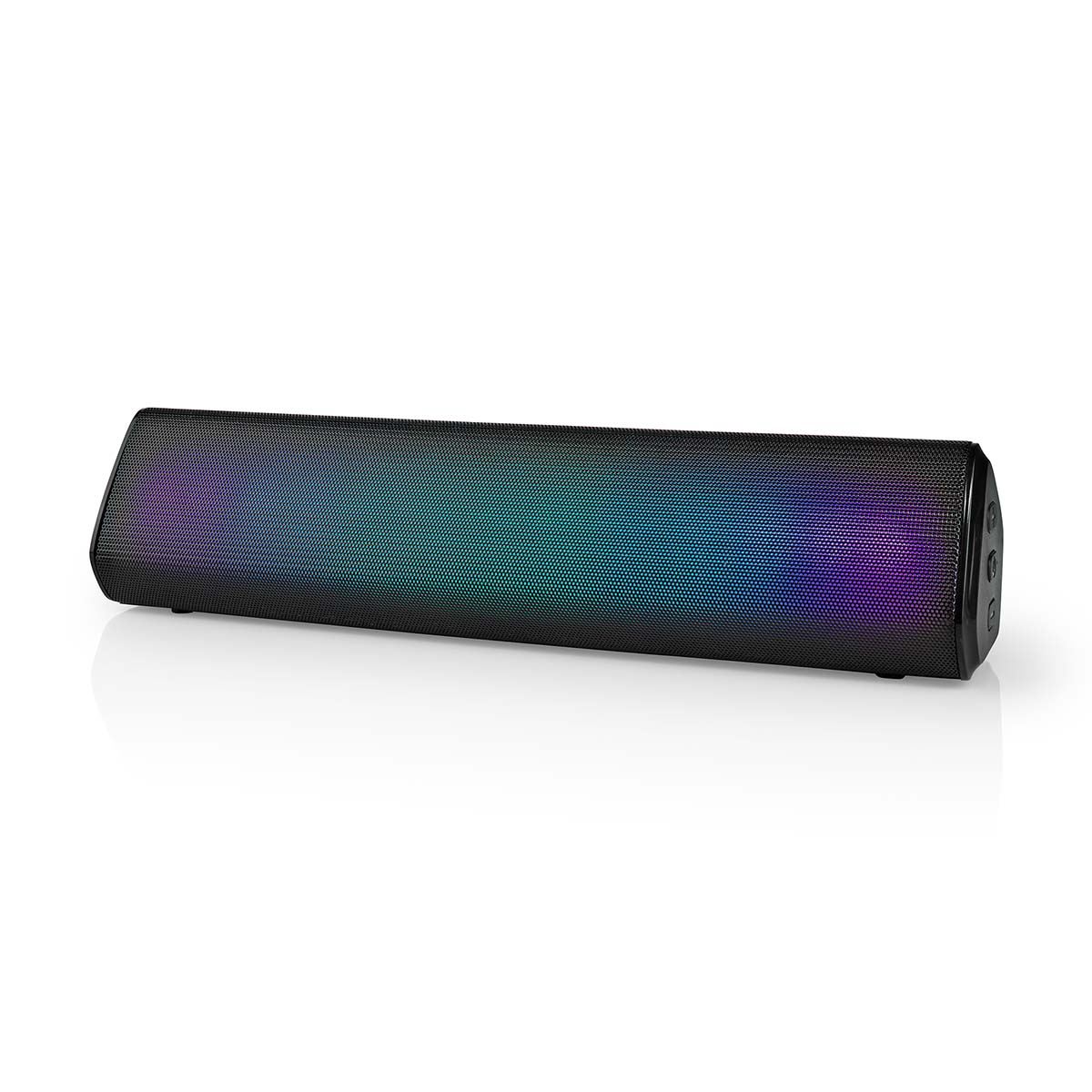Nedis Bluetooth® Speaker | Maximum battery play time: 6 hrs | Table Design | 18 W | Stereo | Built-in microphone | Linkable | Black