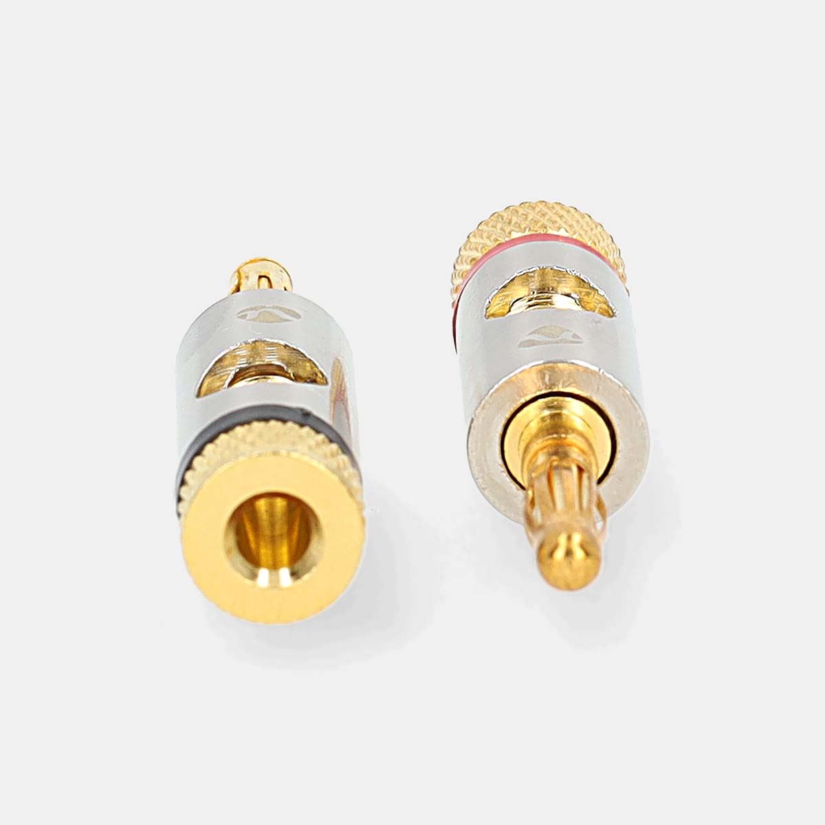 Nedis Banana Connector | Straight | Male | Gold Plated | Screw | Cable input diameter: 3.0 mm | Metal | Gold | 2 pcs | Envelope