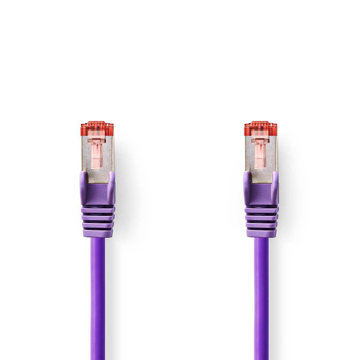 Nedis CAT6 Network Cable | RJ45 Male | RJ45 Male | S/FTP | 1.00 m | Round | LSZH | Violet | Label