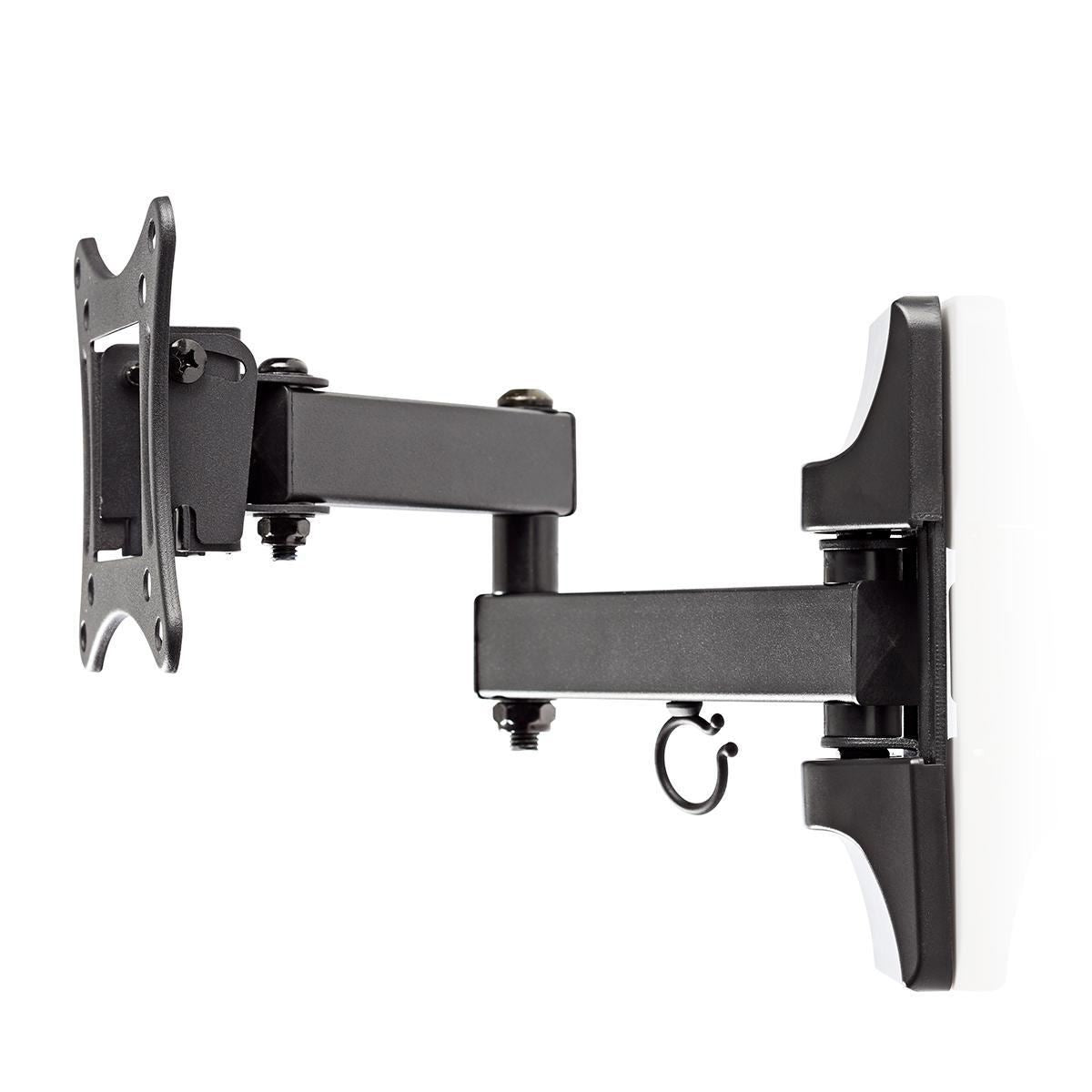 Nedis Full Motion TV Wall Mount | 13 - 27 " | Maximum supported screen weight: 15 kg | Tiltable | Rotatable | Minimum wall distance: 60 mm | Maximum wall distance: 350 mm | 3 Pivot point(s) | ABS / Steel | Black