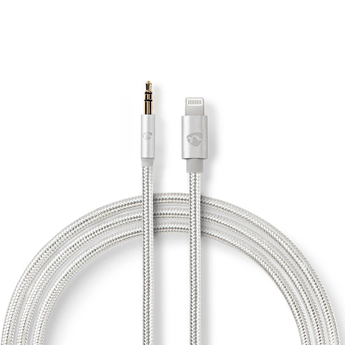 Nedis Lightning Adapter | Apple Lightning 8-Pin | 3.5 mm Male | Gold Plated | 1.00 m | Round | Nylon
