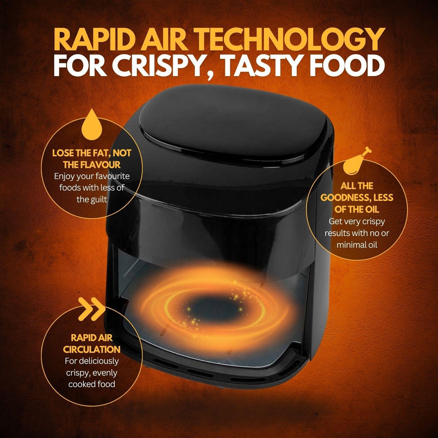 Nedis Hot Air Fryer | 4,2 l | Timer: 240 min | Number of preset programs: 8 | Digital | Black