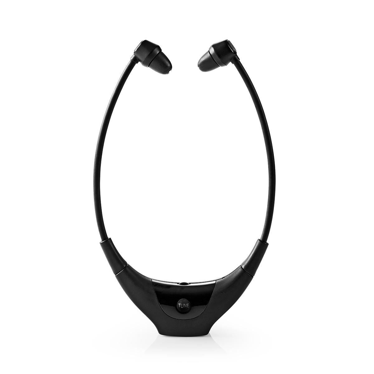 Nedis Wireless TV Headphones | RF | In-Ear | Maximum battery play time: 4.5 hrs | 35 m | Digital Audio | Charging dock | Balance control | Black