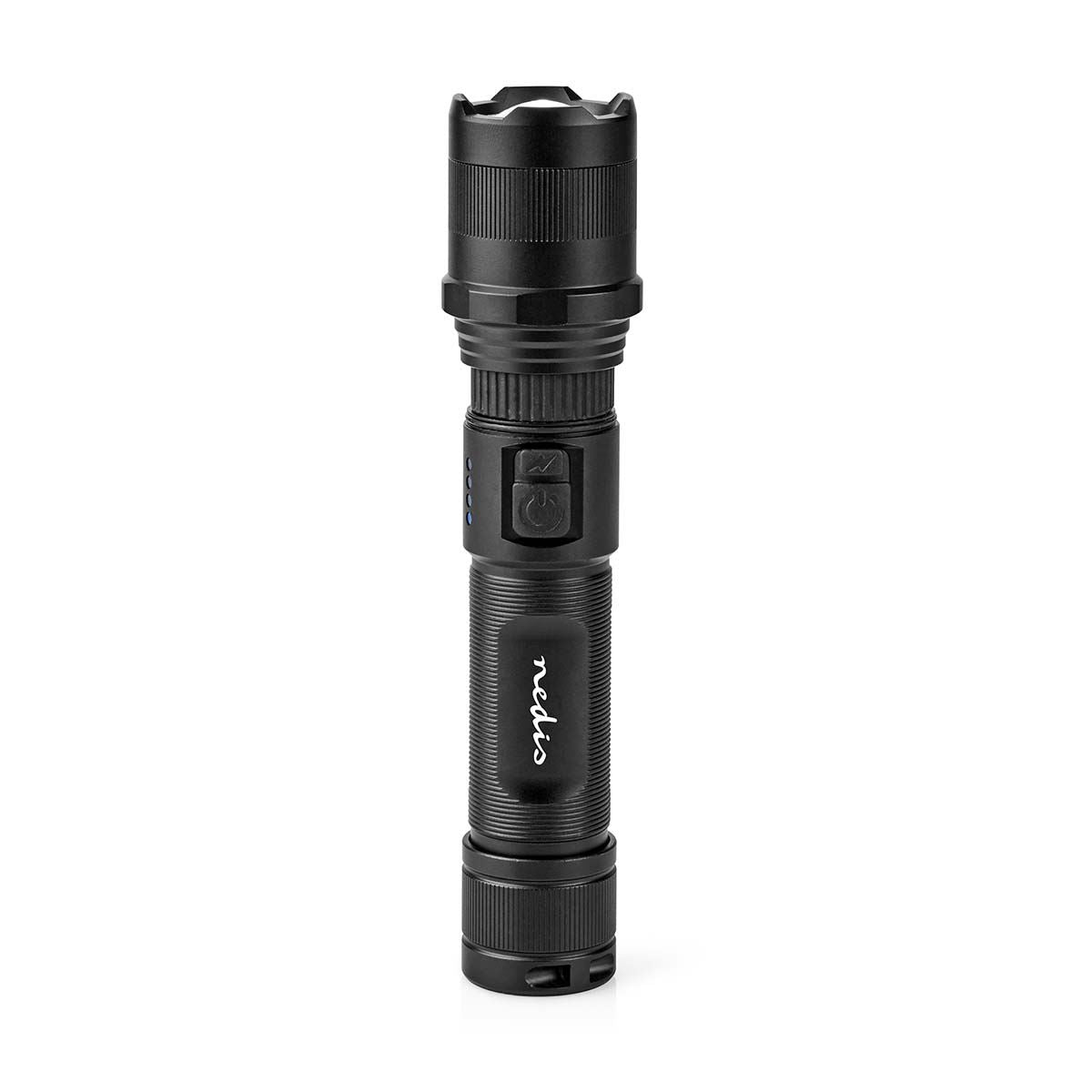 Nedis LED Torch | Battery Powered | 3.7 V DC | 10 W | N/A | Batteries included | Rechargeable | Rated luminous flux: 1000 lm | Light range: 110 m | Beam angle: 9.5 °