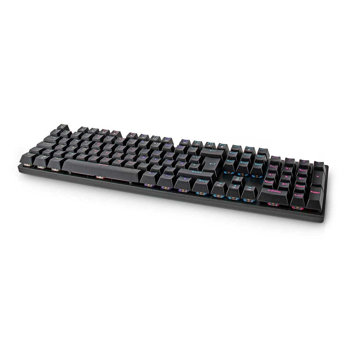 Nedis Wired Gaming Keyboard | USB Type-A | Mechanical Keys | LED | German | DE Layout | USB Powered | Power cable length: 1.50 m | Gaming