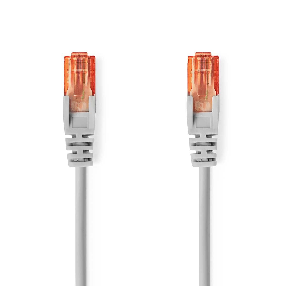 Nedis CAT6 Network Cable | RJ45 Male | RJ45 Male | U/UTP | 2.00 m | Round | PVC | Grey | Label
