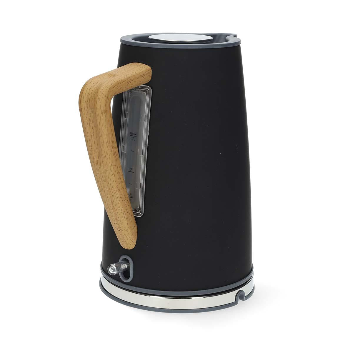 Nedis Electric Kettle | 1.7 l | Soft-Touch | Black | Rotatable 360 degrees | Concealed heating element | Strix® controller | Boil-dry protection