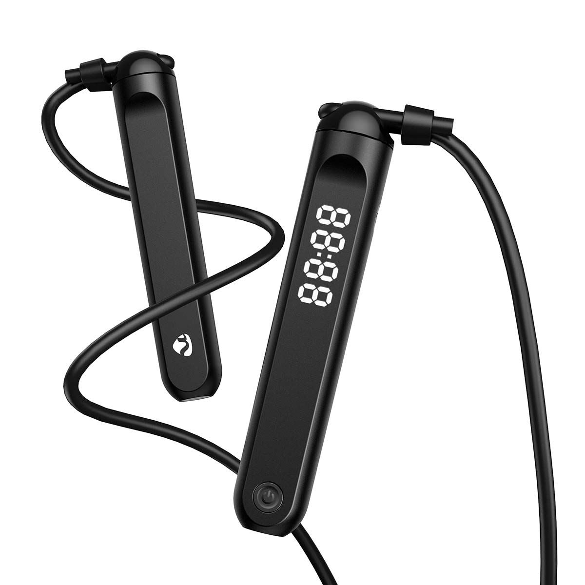 Nedis Outdoor Sports | Jumping Rope | Bluetooth® | Dual Hall sensor | LED Display | Cordless balls / Drawstring Bag | Black