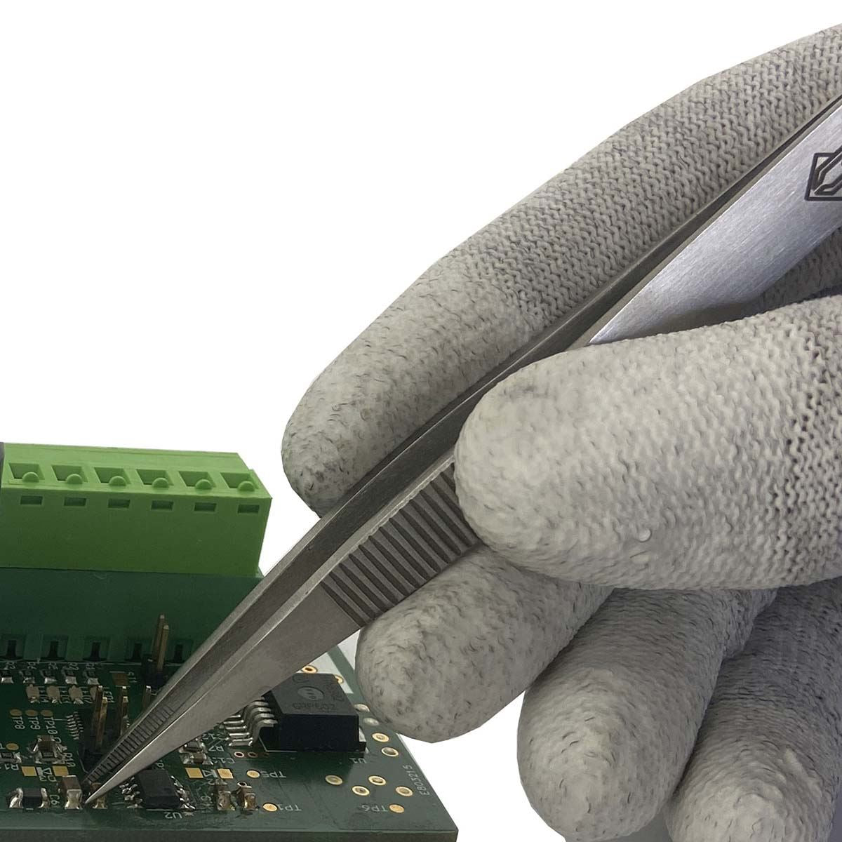 Piergiacomi Tweezers with thick strong internally serrated tips and finger grooves