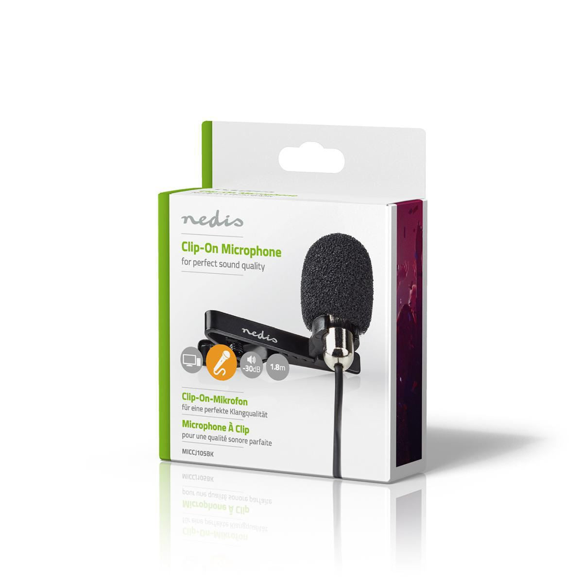 Nedis Microphone | Used for: Desktop / Notebook / Smartphone / Tablet | Wired | 1x 3.5 mm