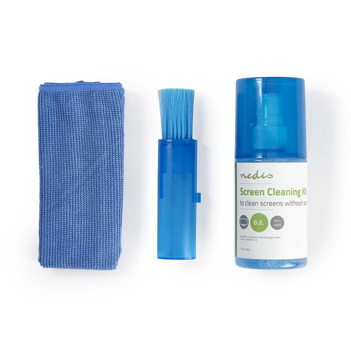 Nedis Screen Cleaner | Spray | 200 ml | Notebook / Smartphone / Tablet / TV Screen | Wiper included