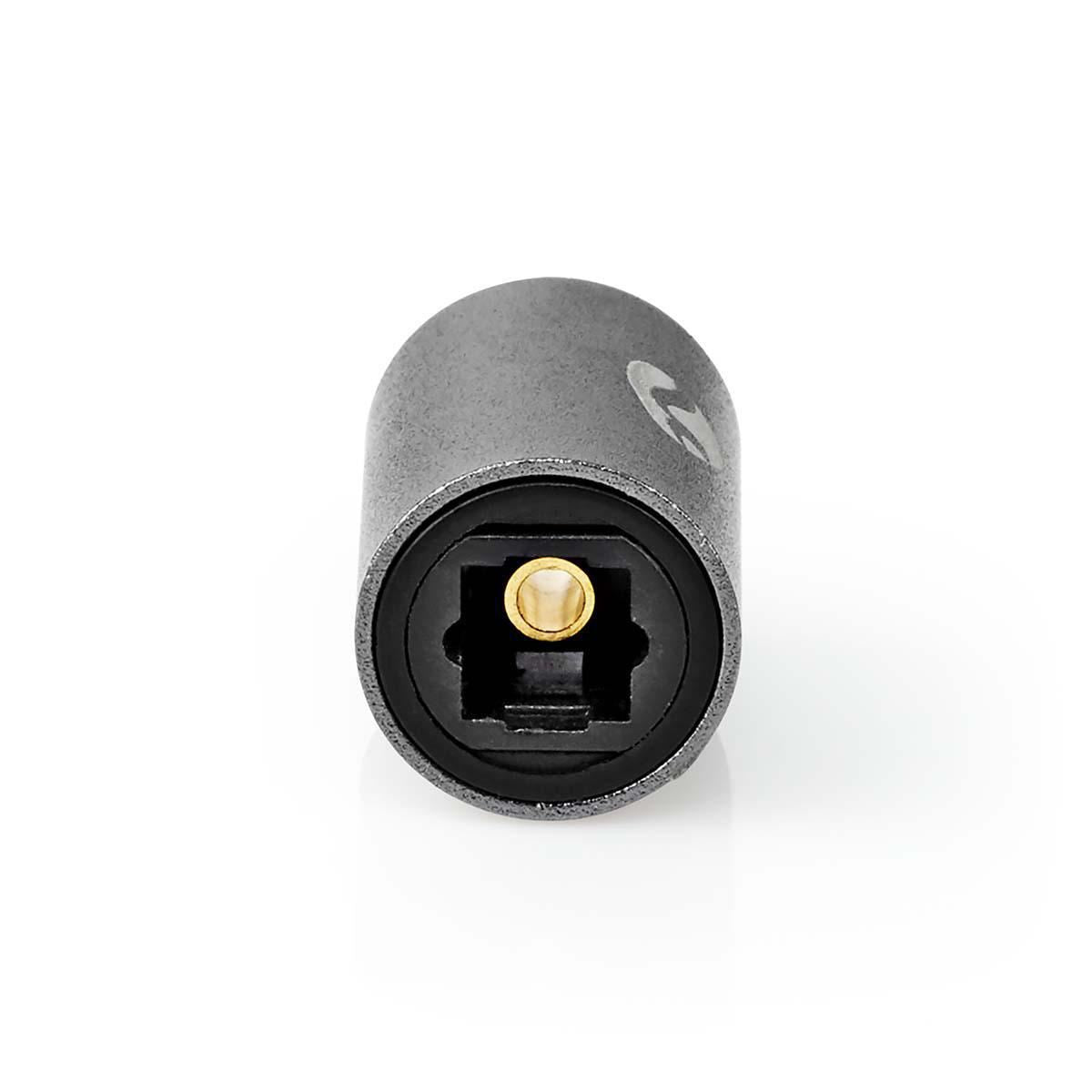 Nedis TosLink Adapter | TosLink Female | TosLink Female | Straight | Metal | Gun Metal Grey | 1 pcs | Box