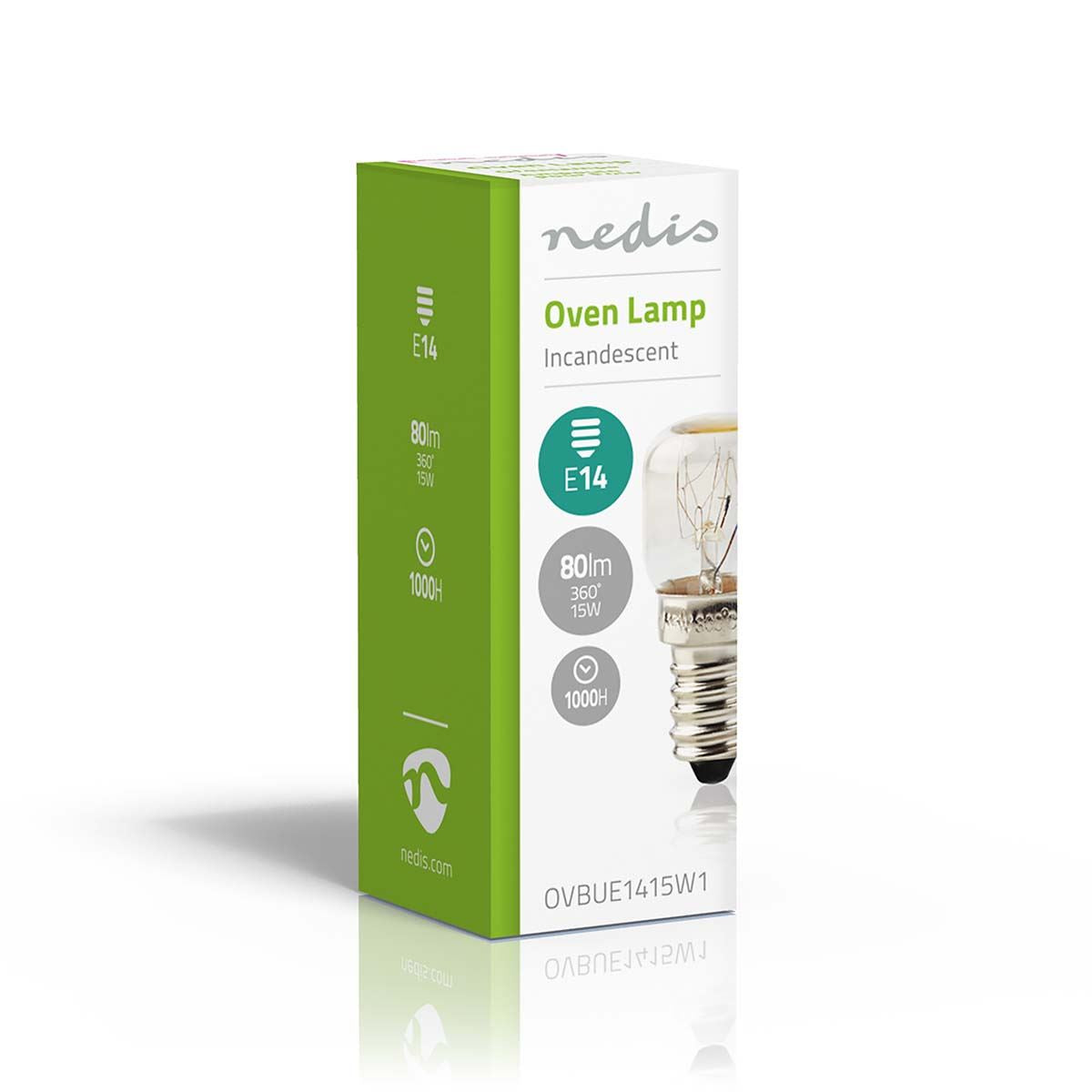 Nedis Incandescent Oven Bulb | 15 W | E14 | Incandescent | T22