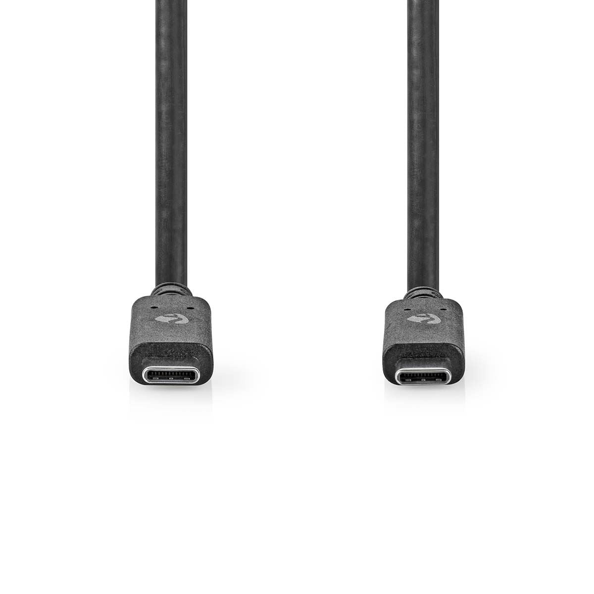 Nedis USB Cable | USB 3.2 Gen 2 | USB-C™ Male | USB-C™ Male | 100 W | 4K@60Hz | 10 Gbps | Nickel Plated | 1.00 m | Round | PVC | Black | Box