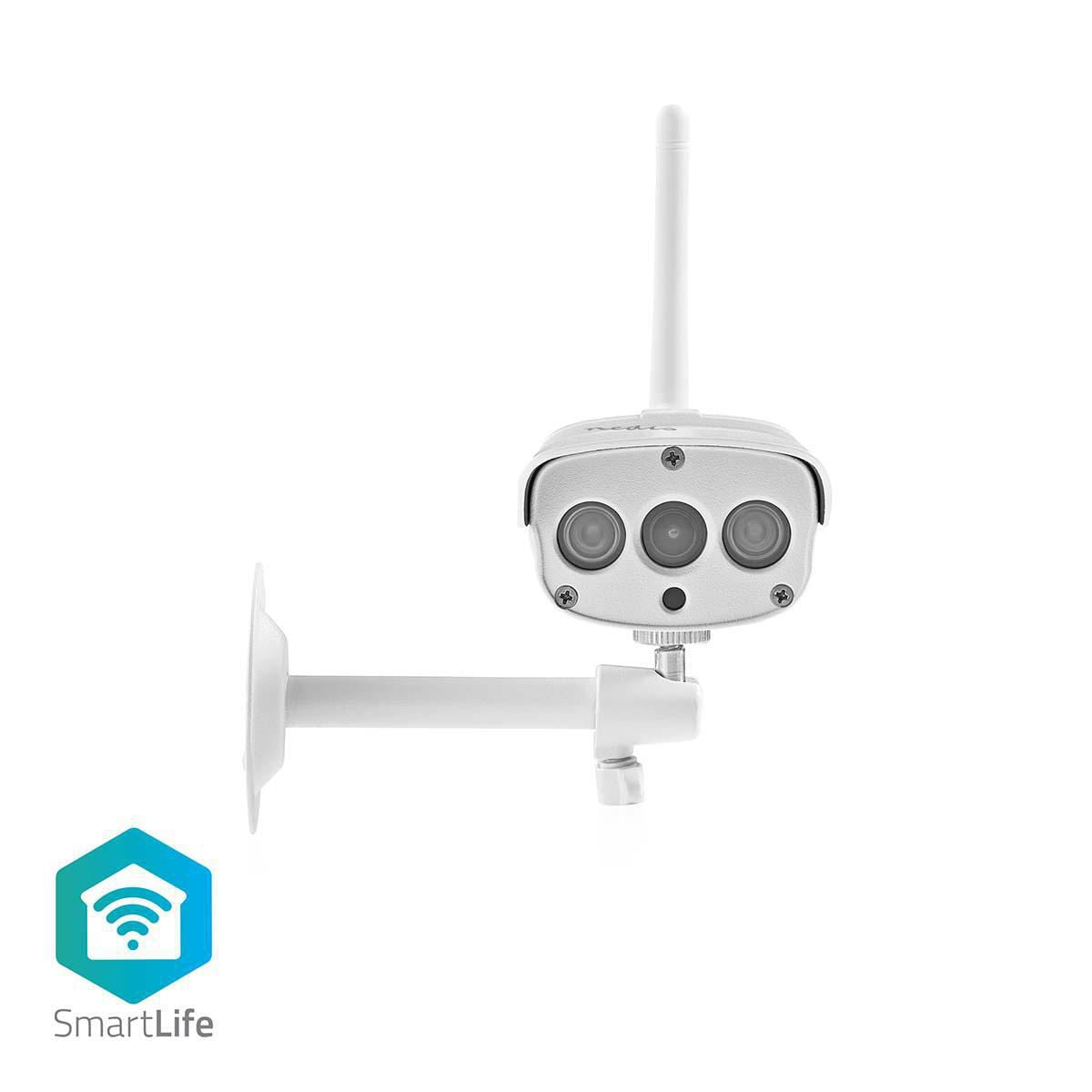 Nedis SmartLife Outdoor Camera | Wi-Fi | Full HD 1080p | IP67 | Cloud Storage (optional) / microSD (not included) | 12 V DC | With motion sensor | Night vision | White