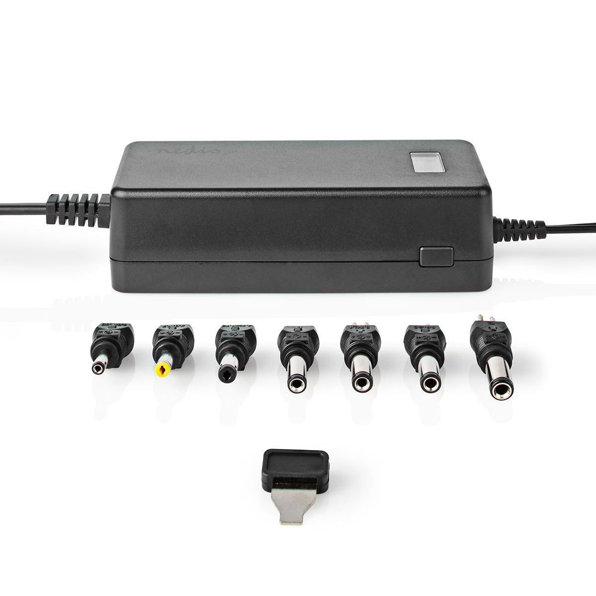Nedis Universal AC Power Adapter | 36 W | 5 - 24 V DC | 1.80 m | 2.4 - 3.0 A | 7 plug(s) | Black