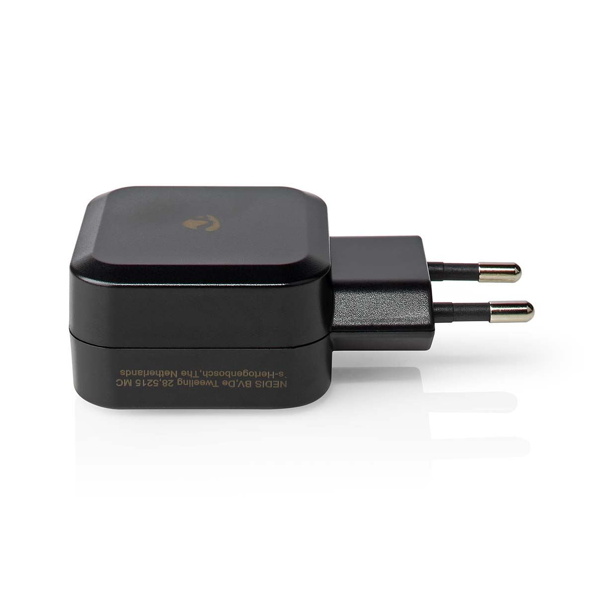Nedis Wall Charger | 24 W | Quick charge feature | 2x 2.4 A | Number of outputs: 2 | 2x USB-A | No Cable Included | Single Voltage Output | Black