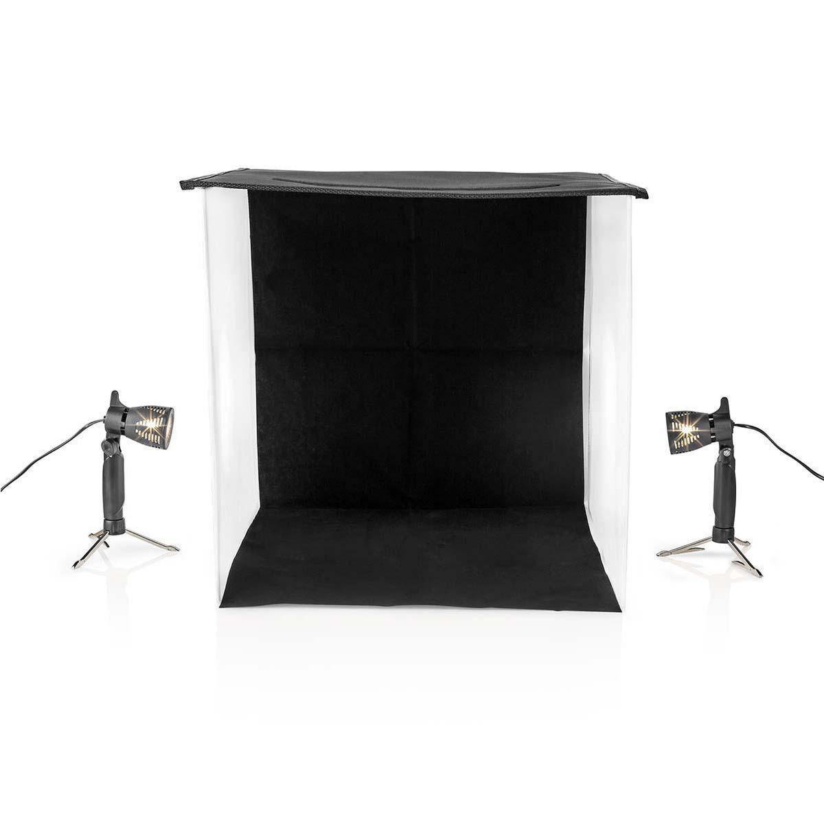 Nedis Portable Photo Studio Kit | 400 lm | Foldable | Backgrounds included | Travel bag included | Black