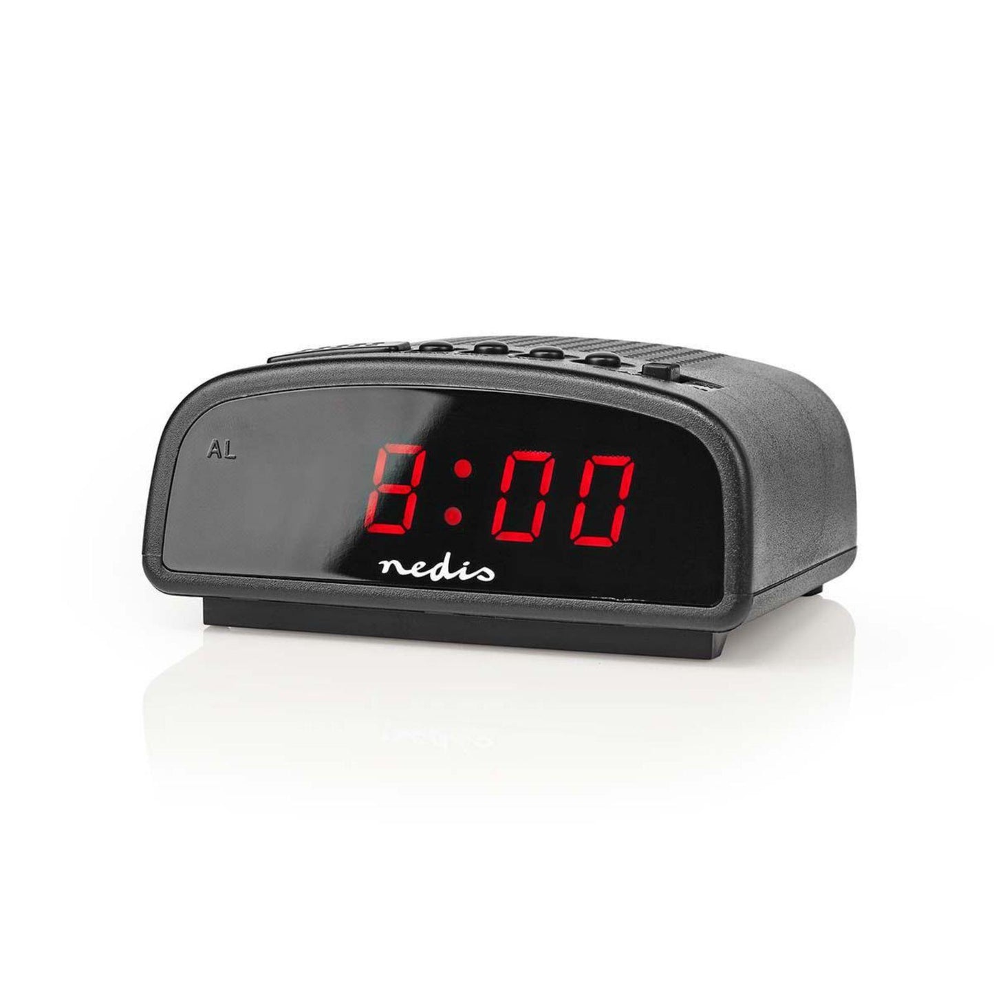 Nedis Digital Desk Alarm Clock | LED Display | Snooze function | No | Black