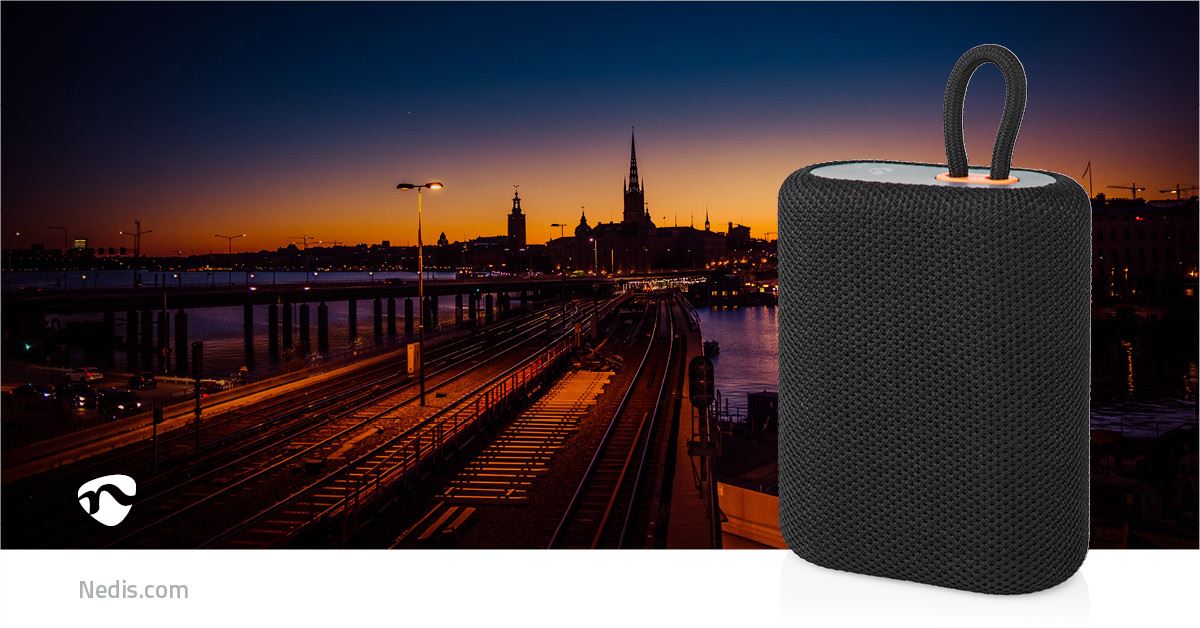 Nedis Bluetooth® Speaker | Maximum battery play time: 7 hrs | Handheld Design | 7 W | Mono | Built-in microphone | Linkable | Black