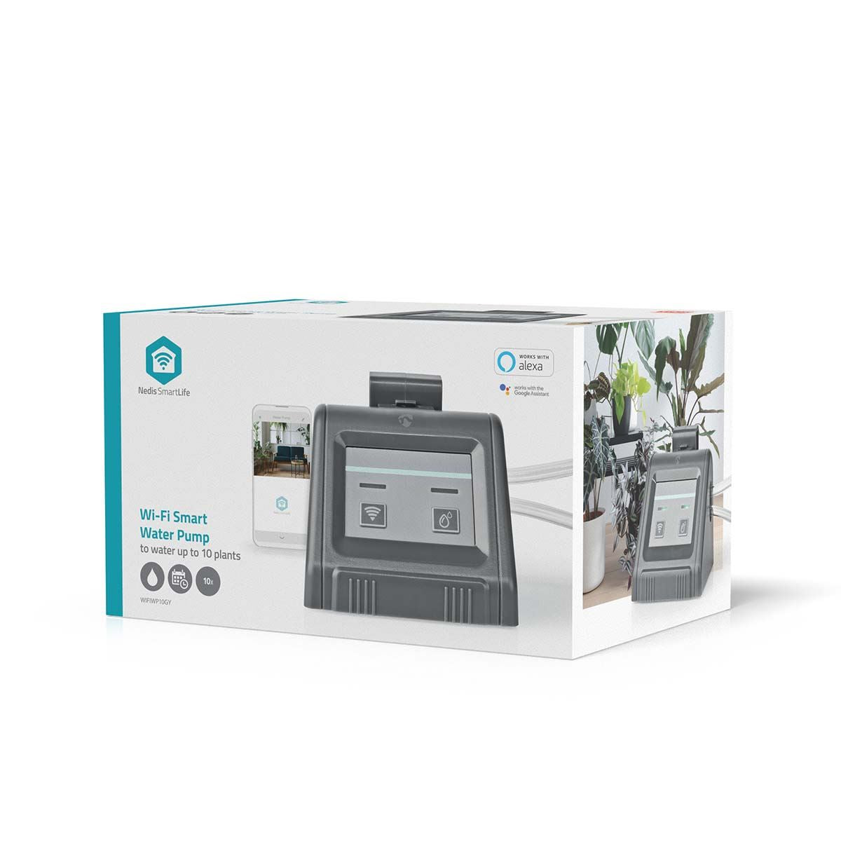 Nedis SmartLife Water Pump | Wi-Fi | Battery Powered / USB Powered | IPX3 | Maximum water pressure: 0.3 Bar | Android™ / IOS