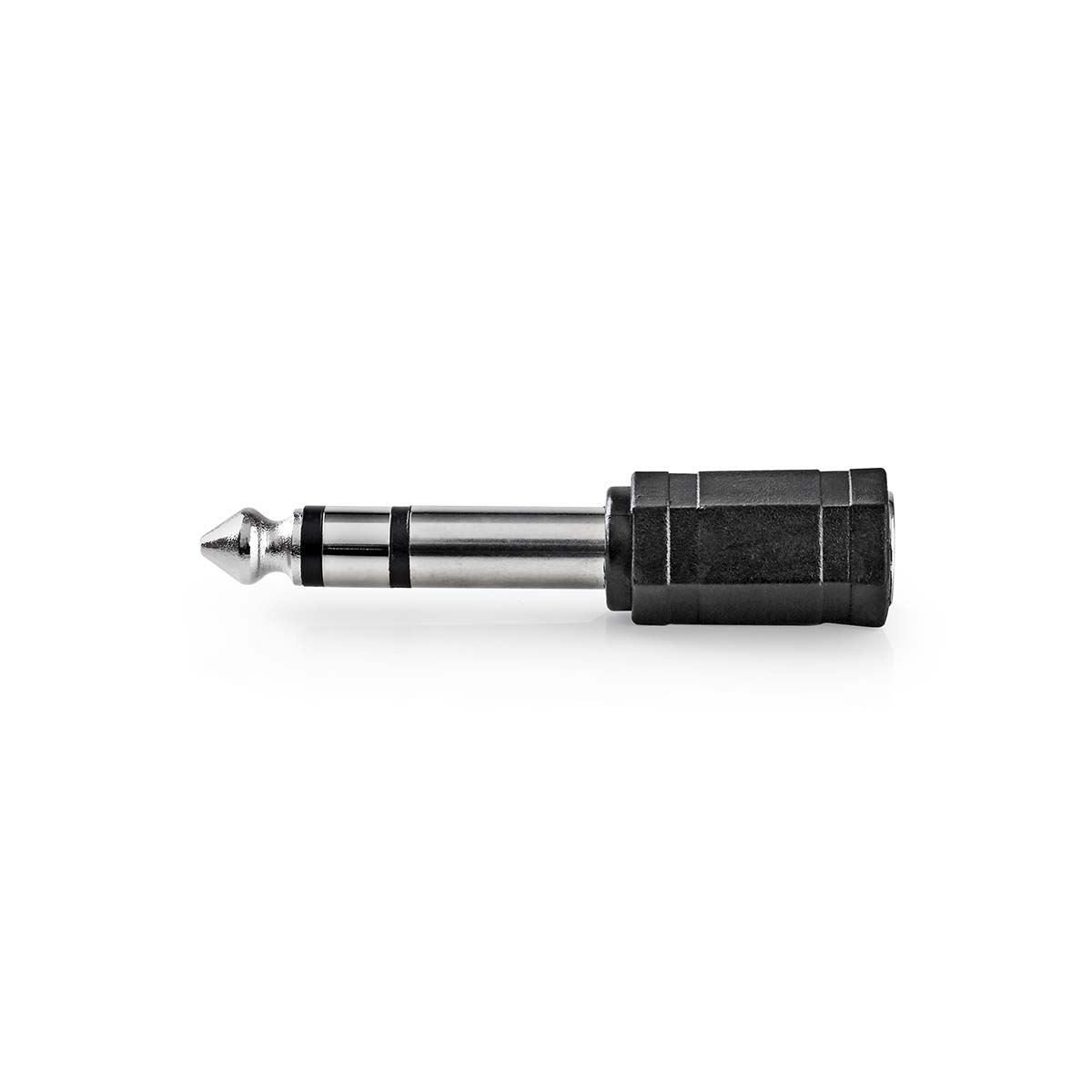 Nedis Stereo Audio Adapter | 6.35 mm Male | 3.5 mm Female | Nickel Plated | Straight | ABS | Black | 1 pcs | Box