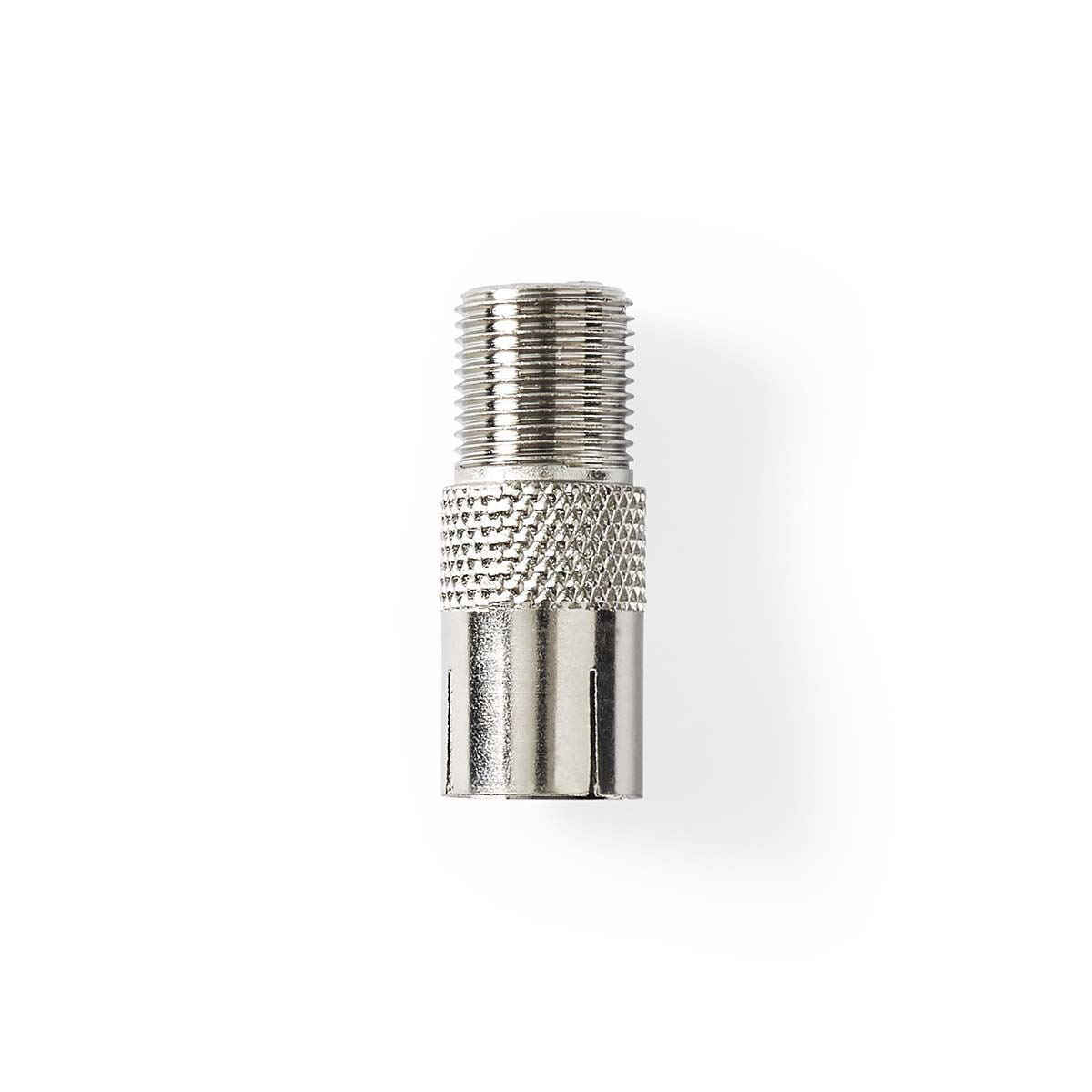 Nedis Satellite & Antenna Adapter | F Female | IEC (Coax) Female | Nickel Plated | 75 Ohm | Straight | Metal | Silver | 1 pcs | Box