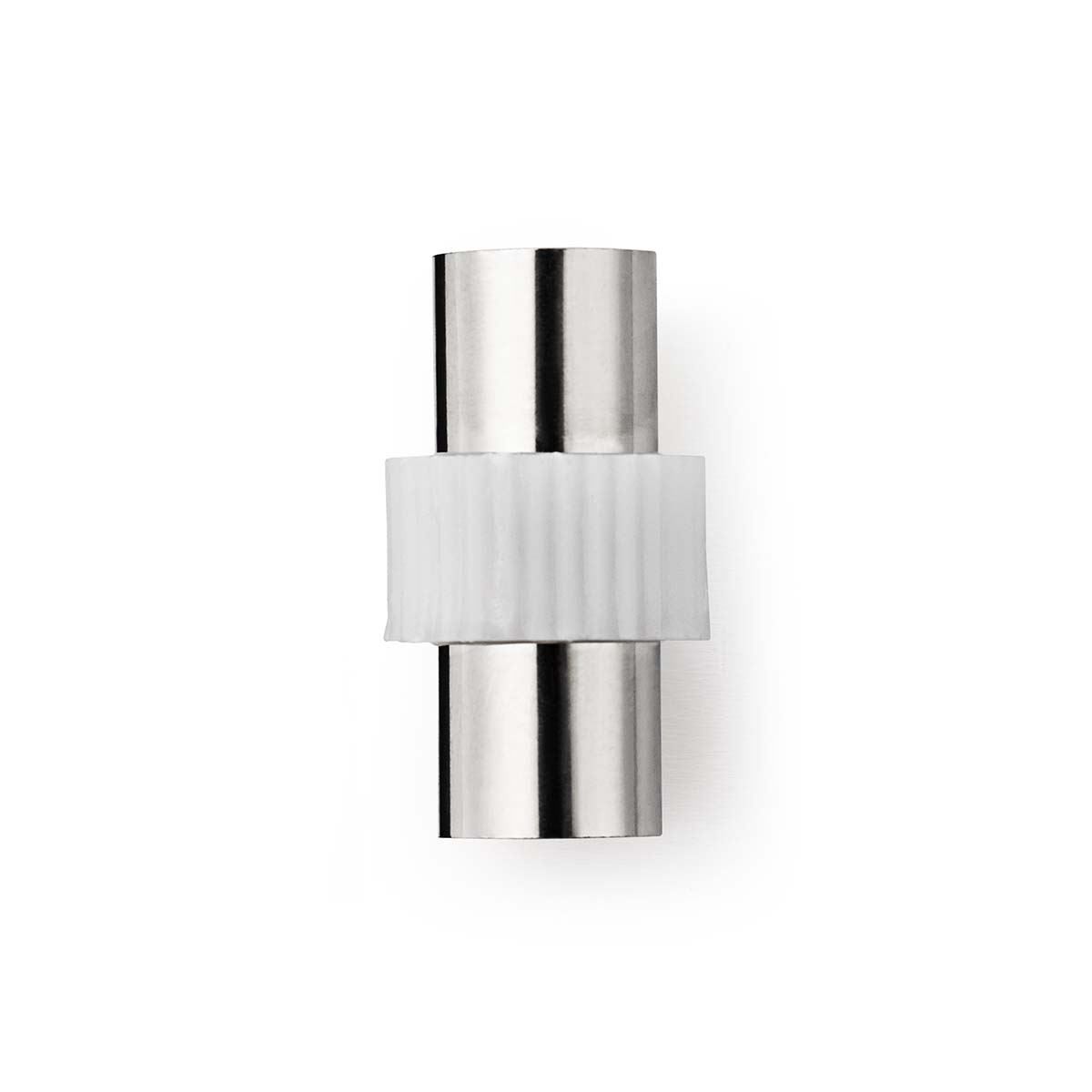 Nedis Satellite & Antenna Adapter | IEC (Coax) Female | IEC (Coax) Female | Nickel Plated | 75 Ohm | Straight | Metal / Plastic | White | 1 pcs | Box