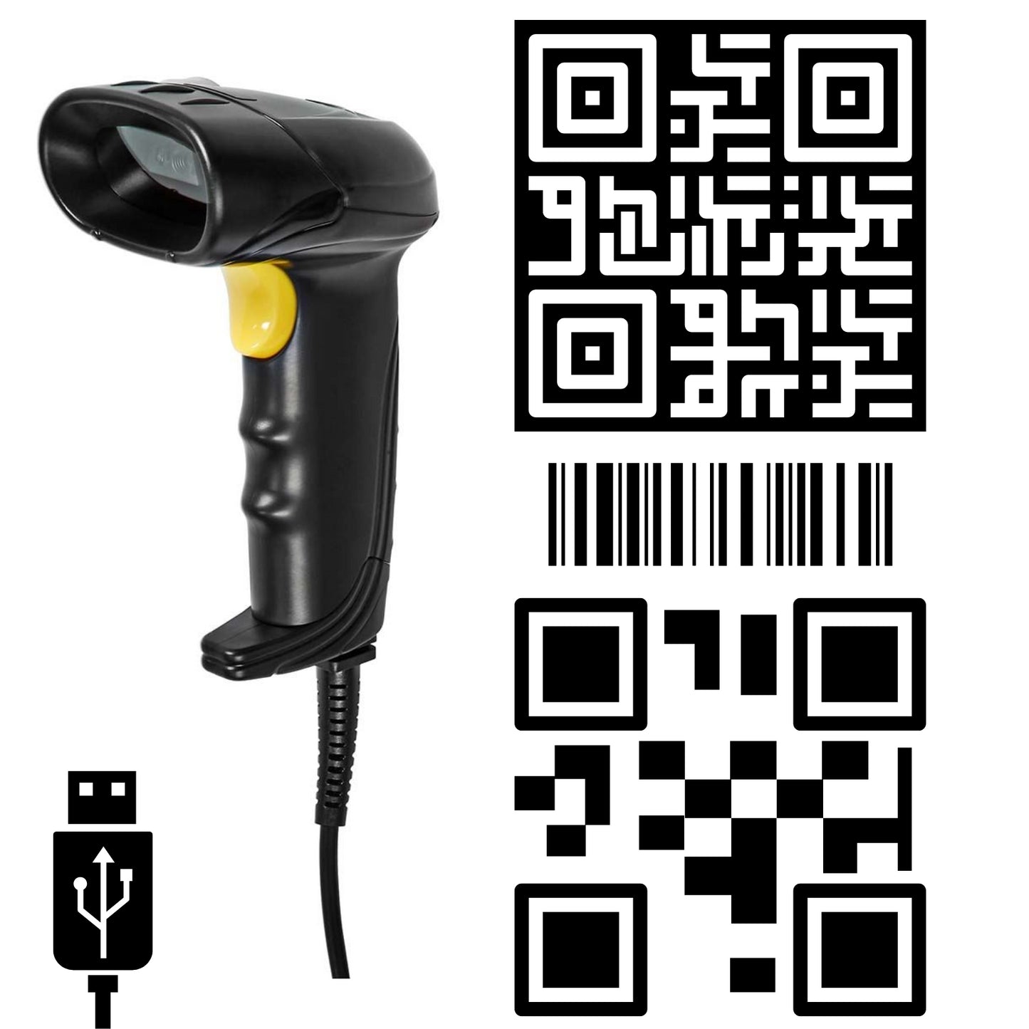 Nedis Barcode Scanner | CMOS | Wired | 1D Linear / 2D/QR | USB Powered | USB 2.0