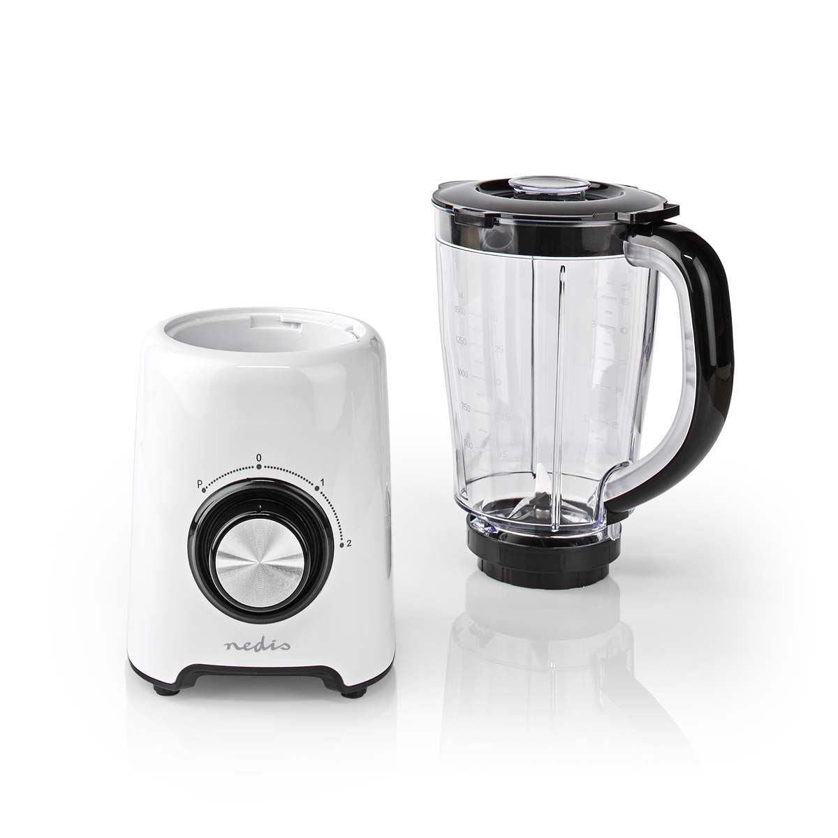 Nedis Stand Blender | 800 W | 1.5 l | Plastic | 2-Speed Setting | Black / White
