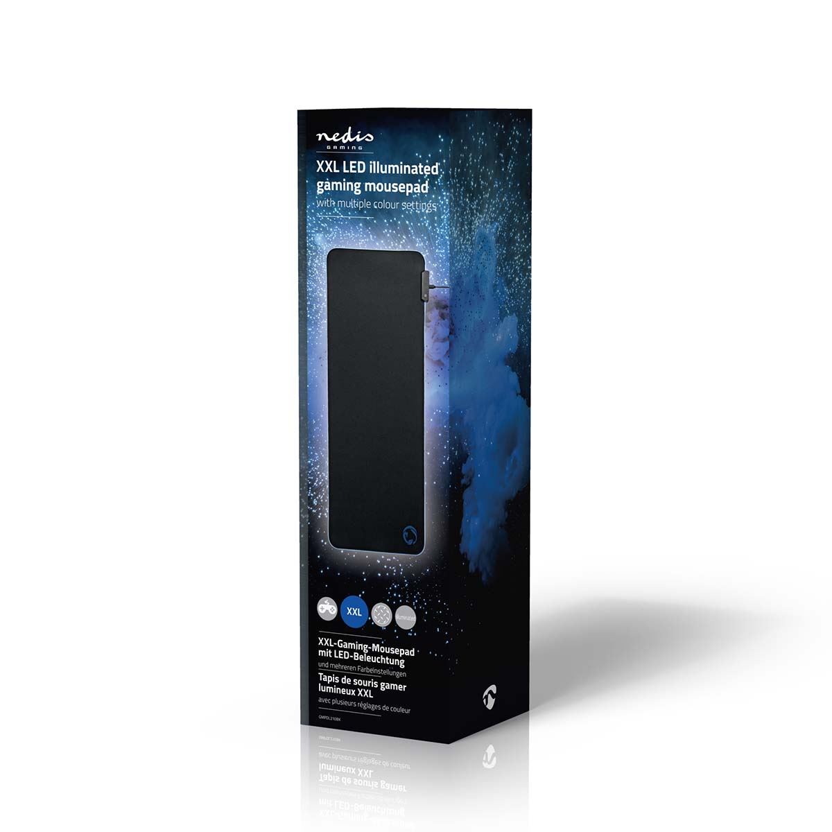 Nedis Gaming Mouse Pad | Microfiber / Rubber | Black