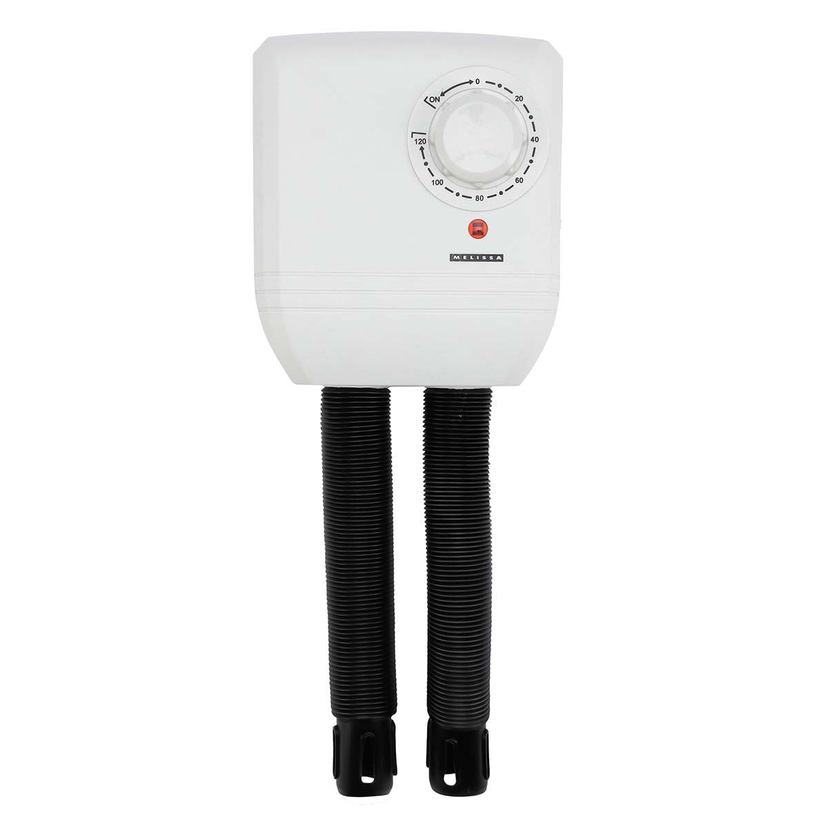 MELISSA Shoe dryer with two hoses for one pair of shoes or boots 250W White