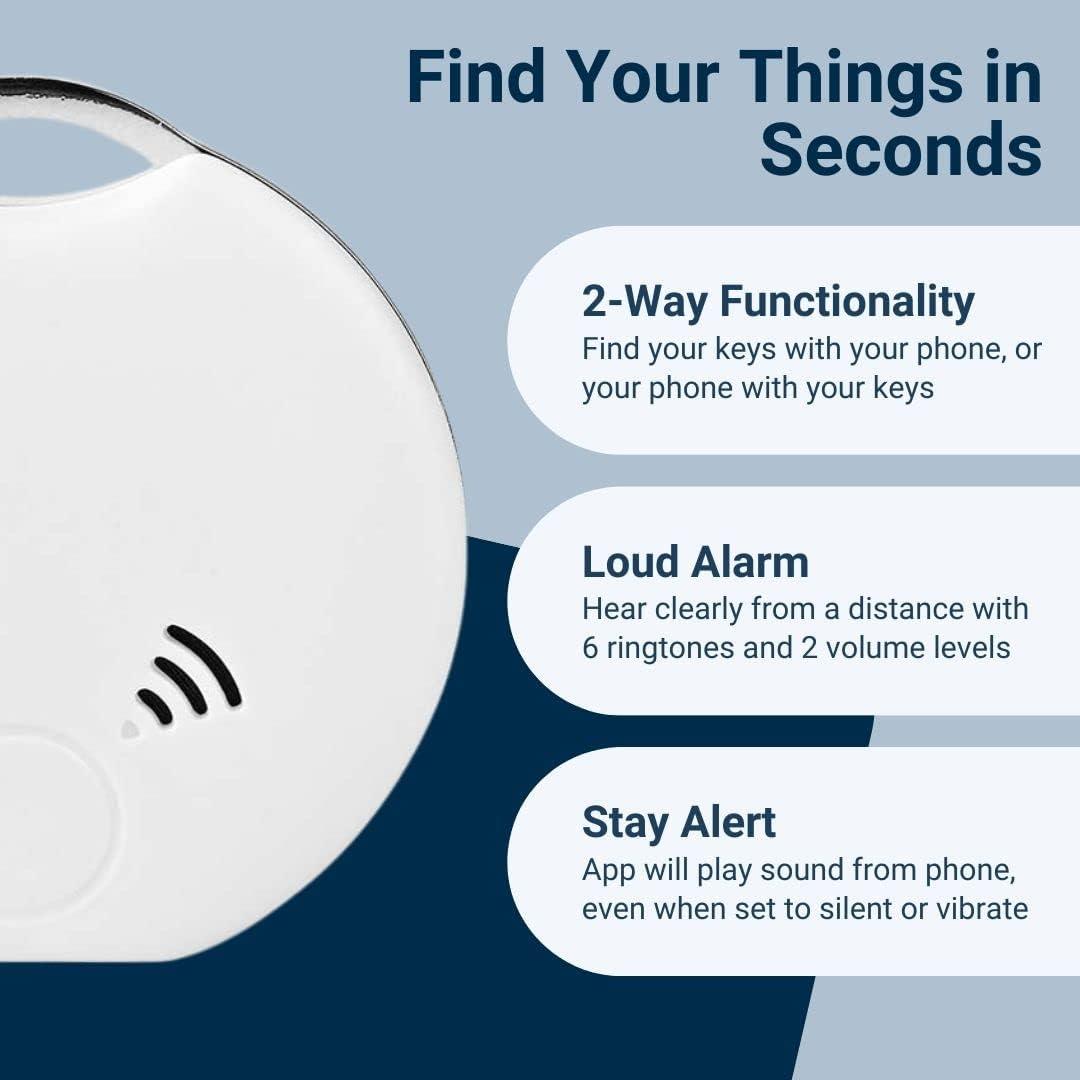 Nedis Key Finder | Battery Powered | 1x CR2032 | Batteries included | Bluetooth® version: 4.0 | Battery life up to: 1 year | White | 1 pcs