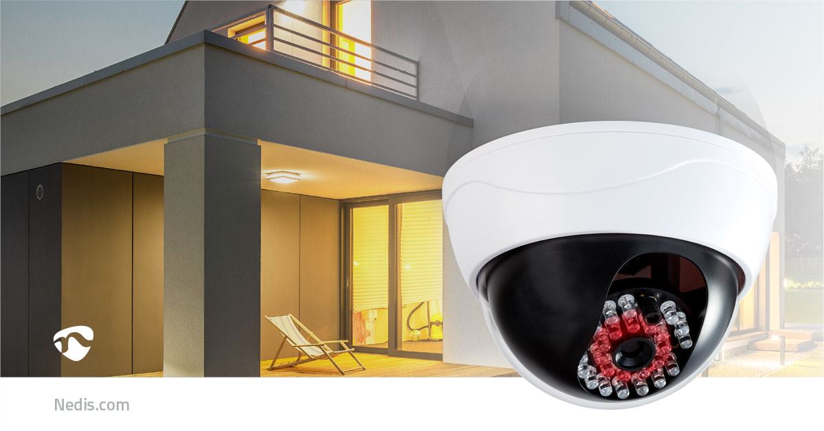 Nedis Dummy Security Camera | Dome | Battery Powered | Indoor | White
